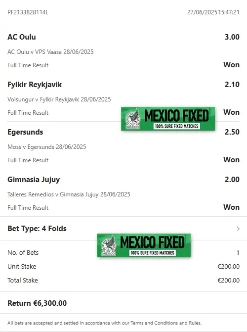 COMBO FIXED MATCHES BET COMBO FIXED MATCHES BET
